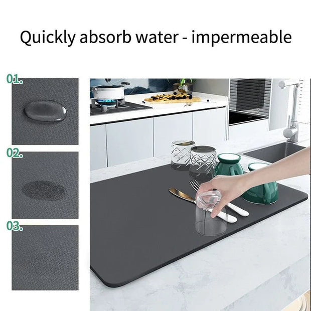 2 in 1 kitchen and bathroom Lightweight & Washable Quick-Drying Mats
